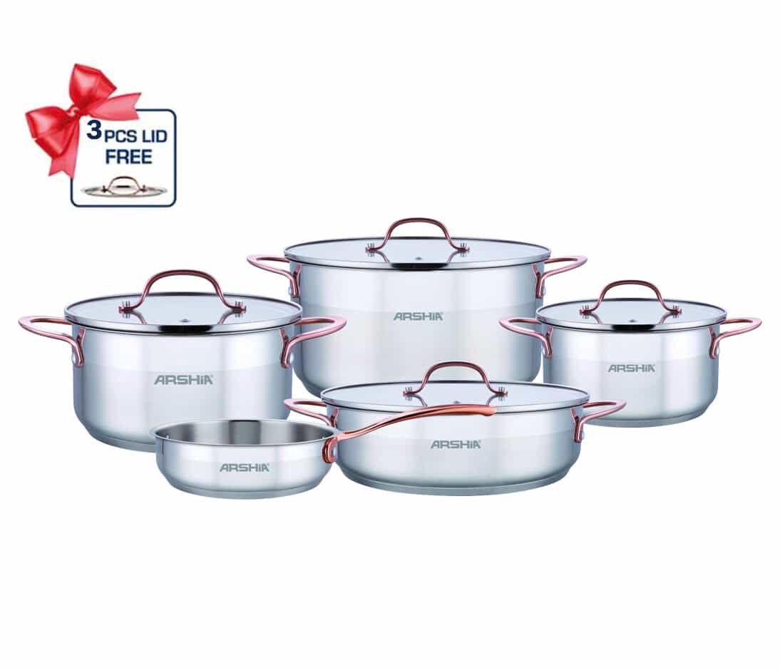 سرویس قابلمه استیل عرشیا مدل SS064-3175