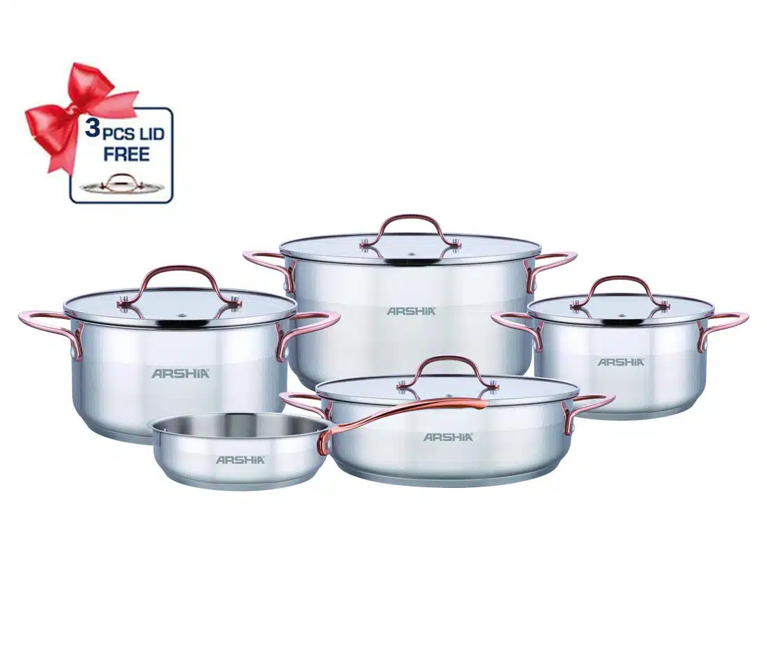 سرویس قابلمه استیل عرشیا مدل SS064-3175