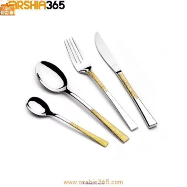 سرویس قاشق چنگال 26 تکه رومیزی عرشیا – TM762G-3053